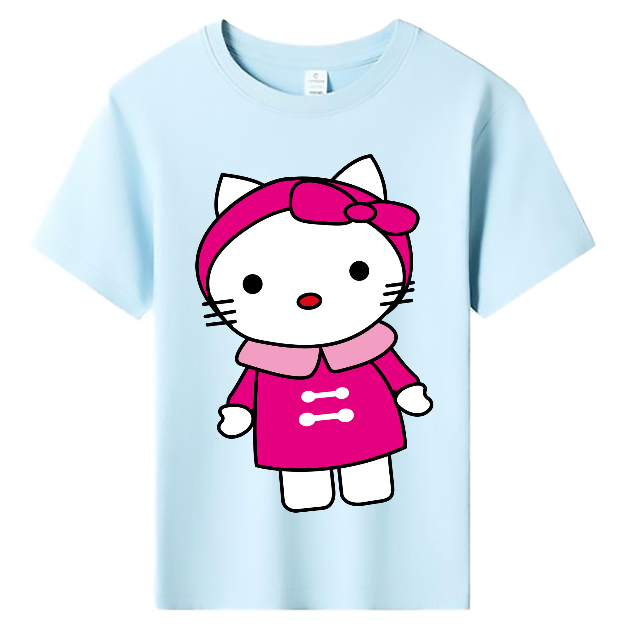 （画像用） Hello Kitty ハローキティ 綿100％キッズTシャツ（フロントプリント）